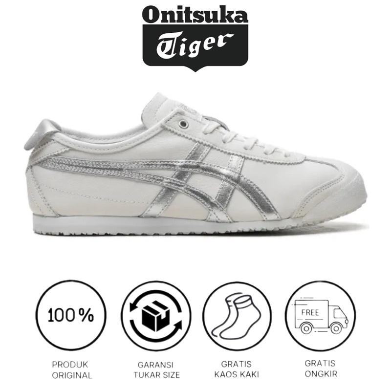 Onitsuka Tiger Mexico 66 White Silver Women's