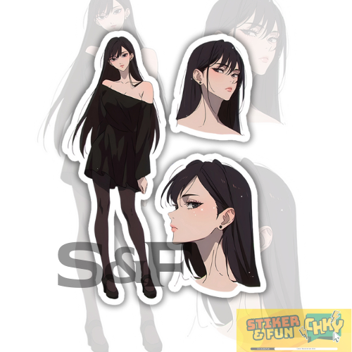 Stiker Sticker Pack Vinyl Laminasi CUTE GIRL ANIME CUTE 28