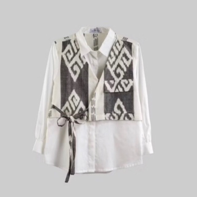 (NEW) La Rosa Atasan Batik Lengan Panjang XL