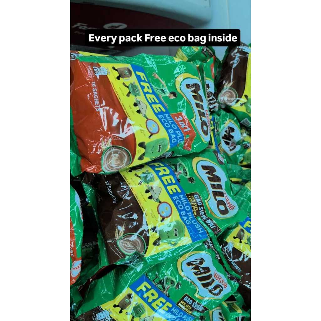 

MILO 3IN1 SACHET LIMITED EDITION FREE BONEKA-ECO BAG