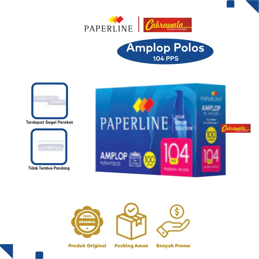 

Amplop Polos Paperline 104 PPS – Amplop Putih Polos