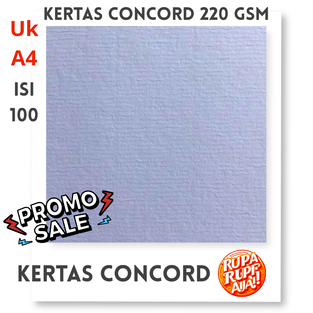 

KERTAS CONCORDE A4 220GR ISI 100