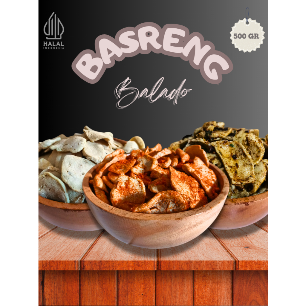 

(500 GR) Basreng Bulat Pipih Rasa Balado Daun Jeruk Kriuk Renyah