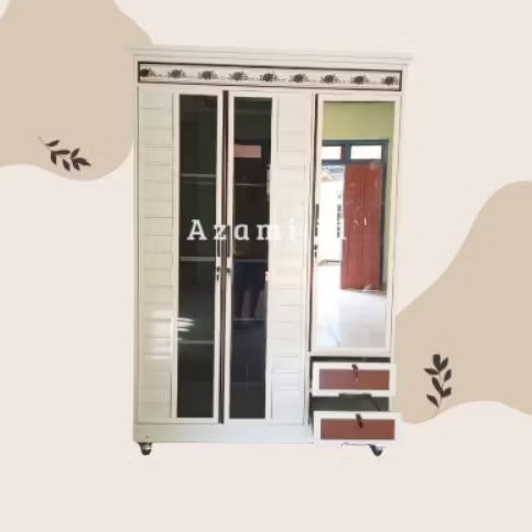 Lemari aluminium 3 pintu