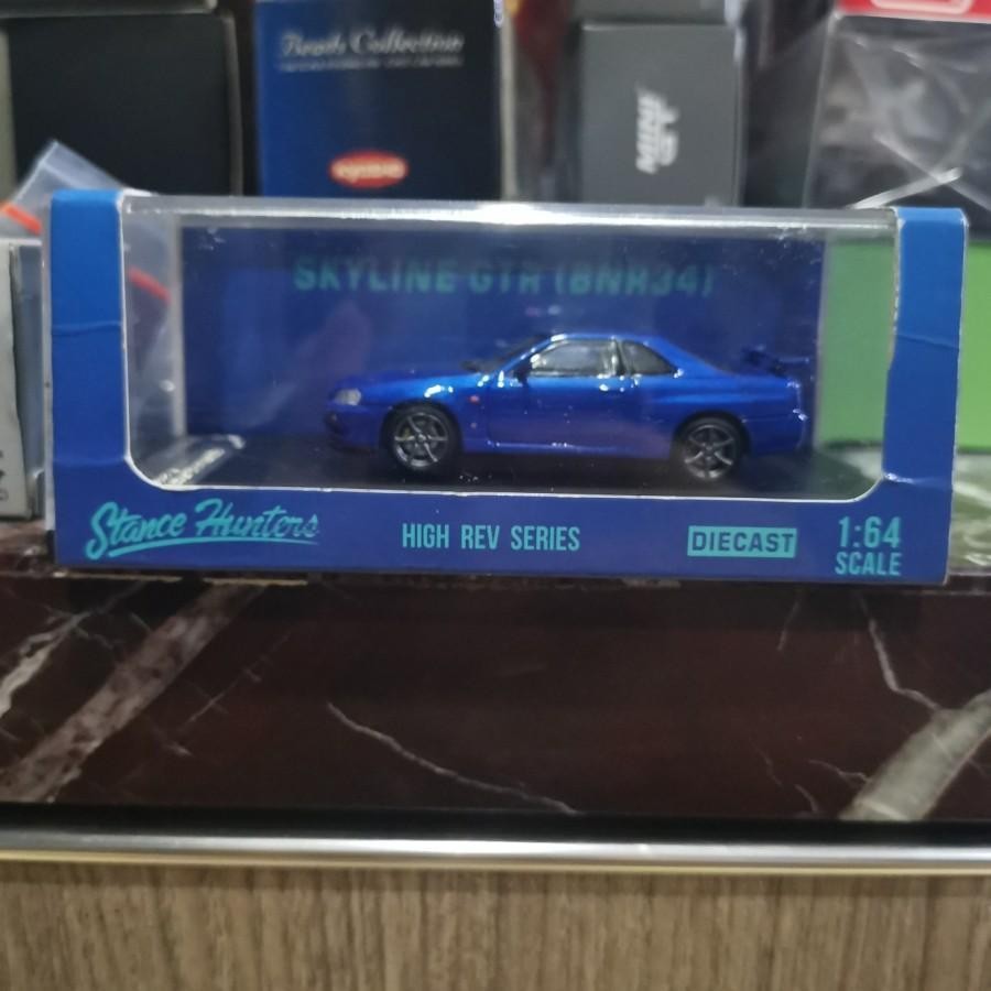 Diecast 1 64 Stance Hunters Nissan Skyline GTR R34 Bayside Blue Hunter
