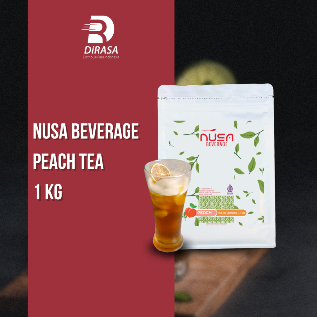 

DiRASA - NUSA BEVERAGE Peach Tea Drink Powder 1 KG Untuk Bisnis HORECA/Barista/Bartender/Mixologist