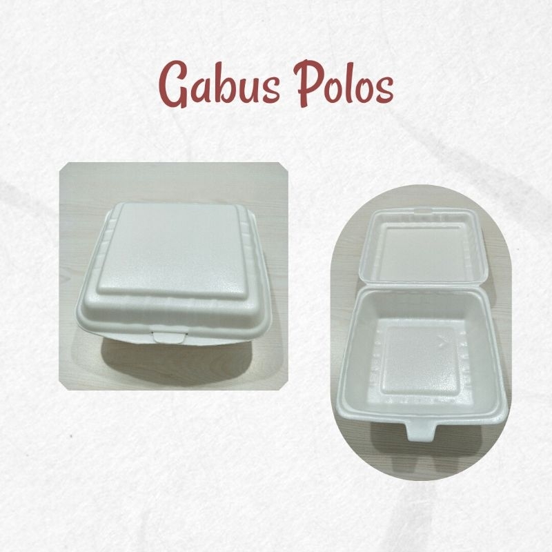 Kotak Makanan Styrofoam / Gabus Makanan @100pcs Instan