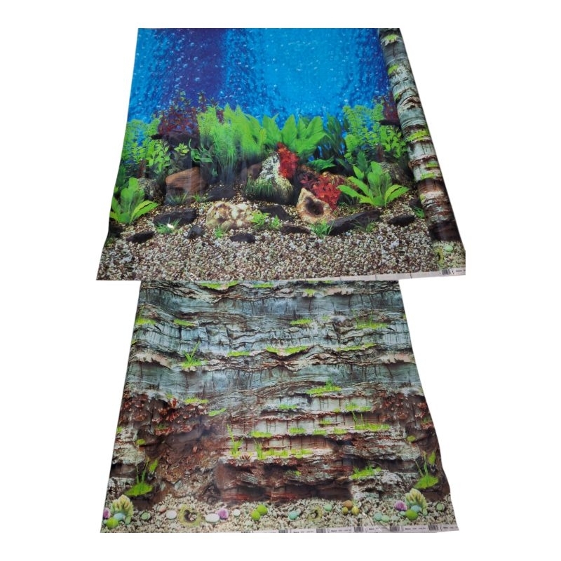 Gambar background aquarium gambar belakang aquarium 2 sisi lebar 1 mtr