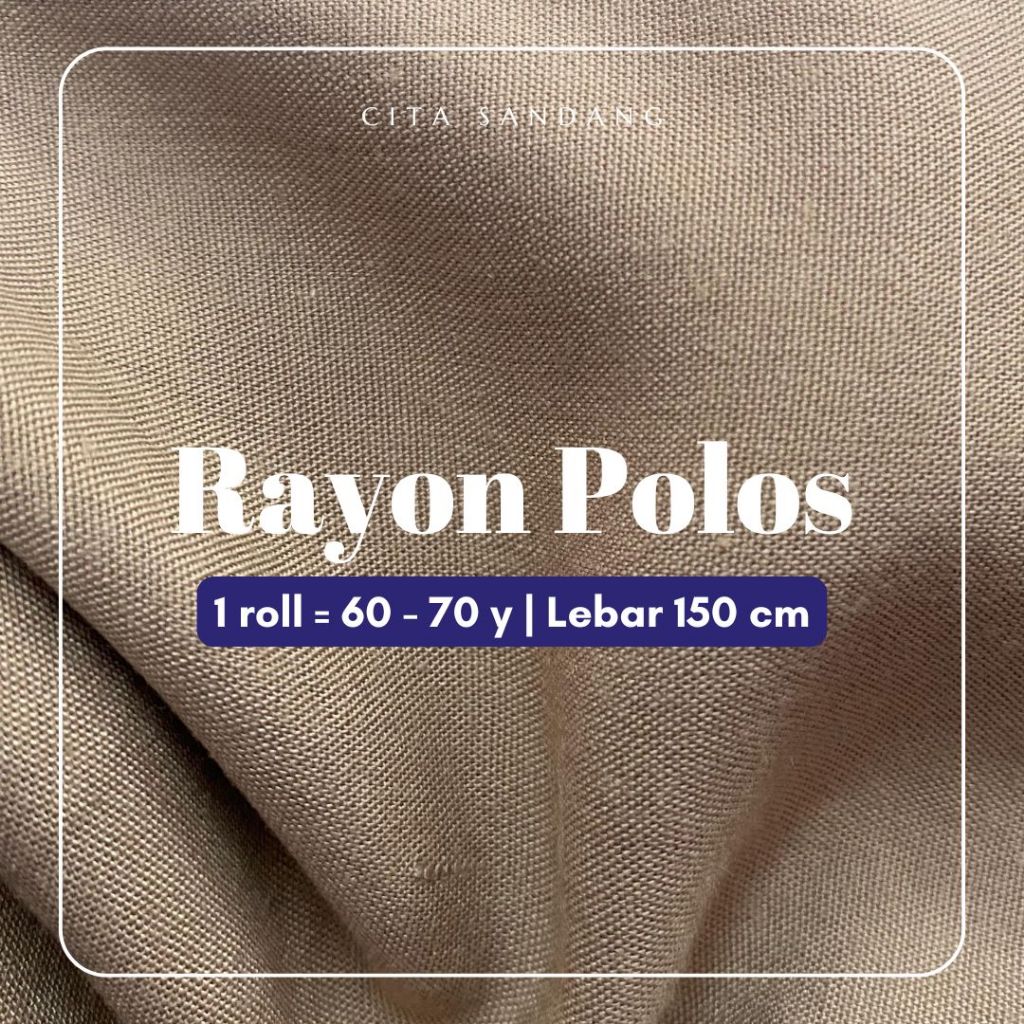 1 ROLL KAIN RAYON POLOS PREMIUM