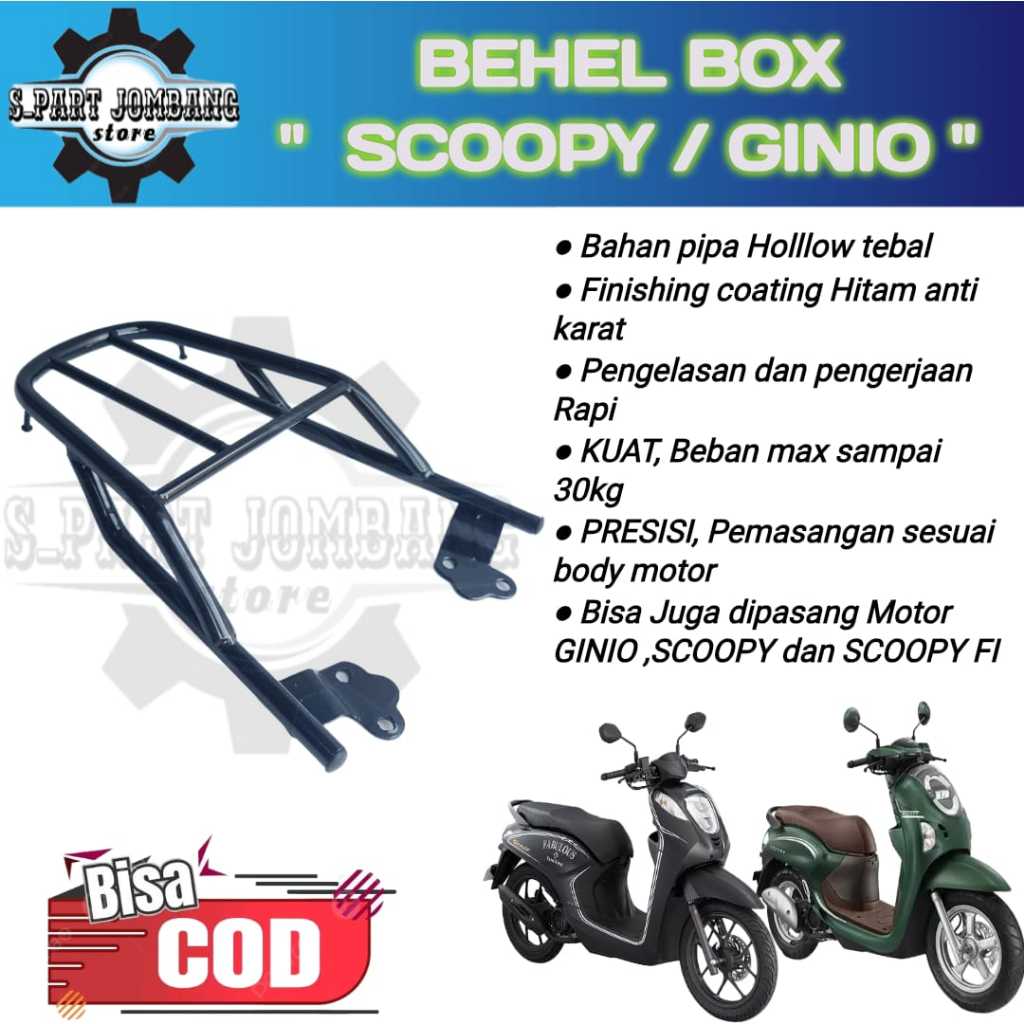 Bracket Breket Box Motor SCOOPY Behel Belakang Scoopy Scoopy Fi GINIO