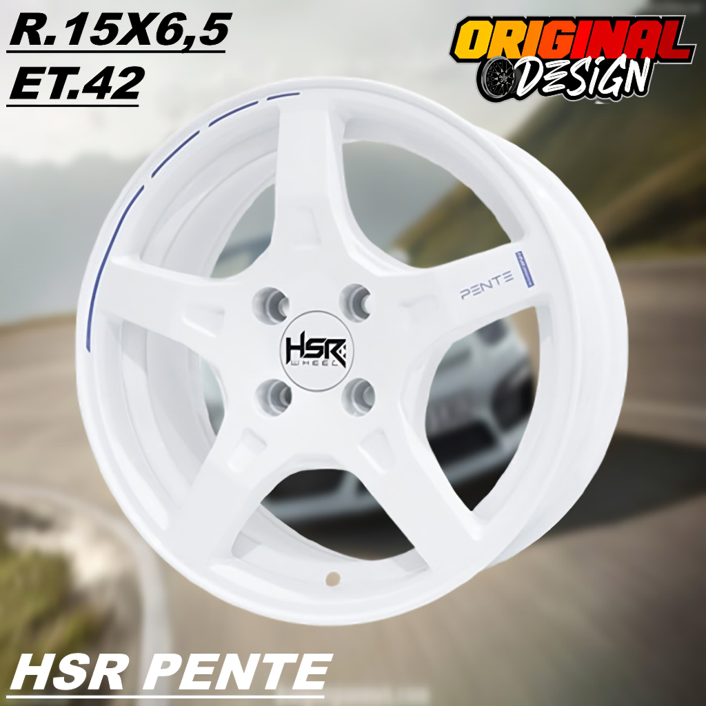 Pelek Mobil BRIO,AGYA,FREED, Ring 15 Putih HSR PENTE R15 Pcd 4x100
