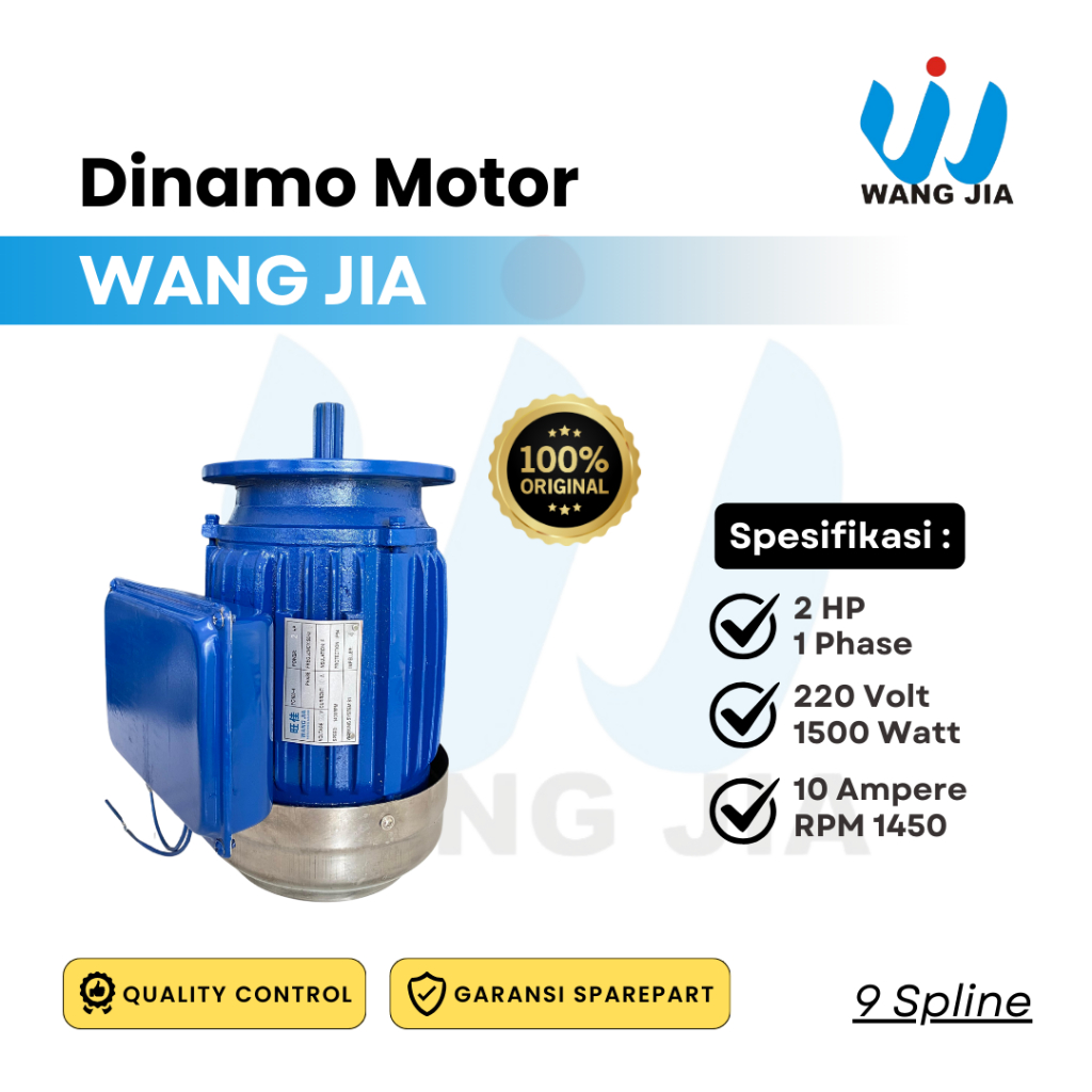 Wang Jia - Dinamo/Elektromotor Kincir Air Tambak - 2 HP 1 Phase