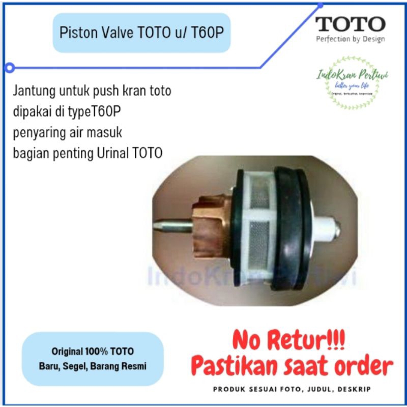 Piston Valve TOTO T60P/Saringan Push Kran TOTO T60P/Spare Part TOTO