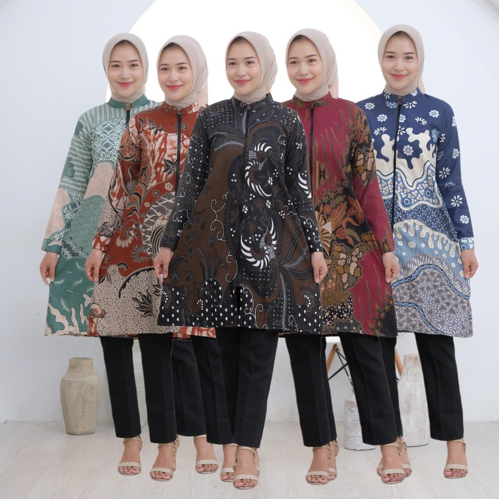Batik Tunik Fashions Muslim Terbaru Baju Batik Blazer