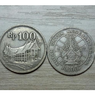 UANG SESERAHAN / UANG KOIN KUNO / JADUL / ANGKA CANTIK RP 100 TAHUN 1973/1978
