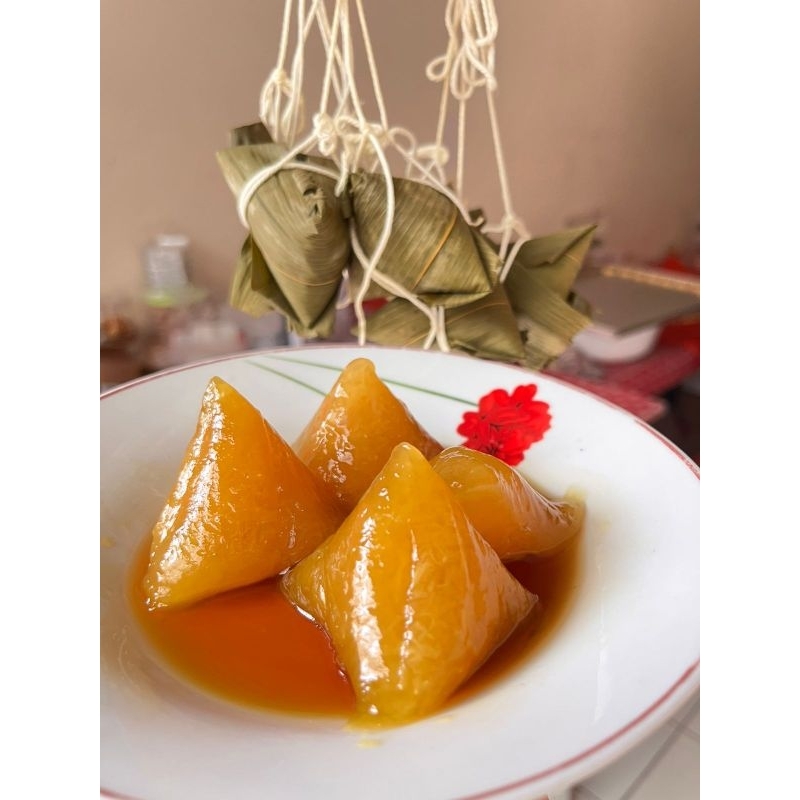 

Ki Cang/ Kue Cang/ Kwe Cang Ketan Asli Dijamin Enak, Kenyal 5 pcs + Gula Merah, Halal 1000%