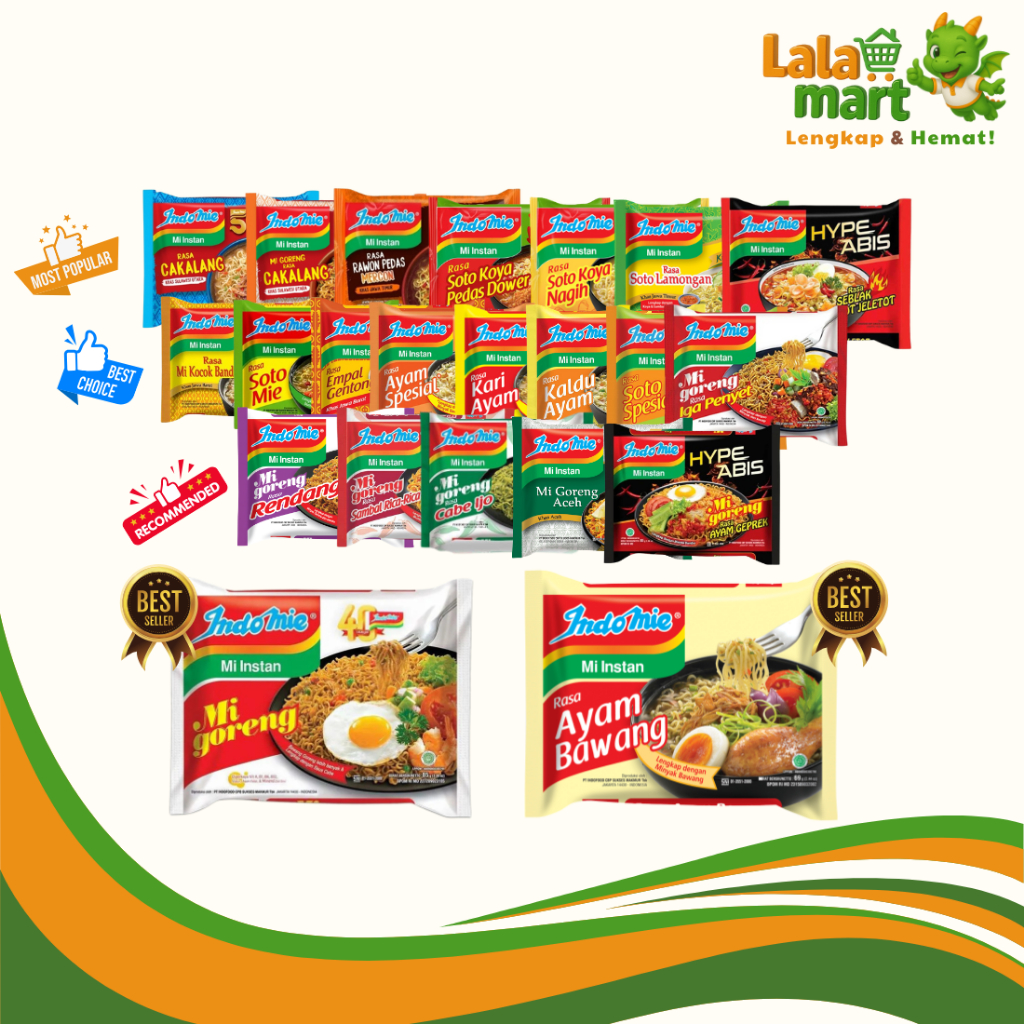

[] MIE INSTANT MI INDOMIE GORENG KUAH VARIAN LENGKAP HARGA GROSIR MURAH DUS MAKANAN RINGAN INSTANT CEMILAN INSTAN INDOFOOD