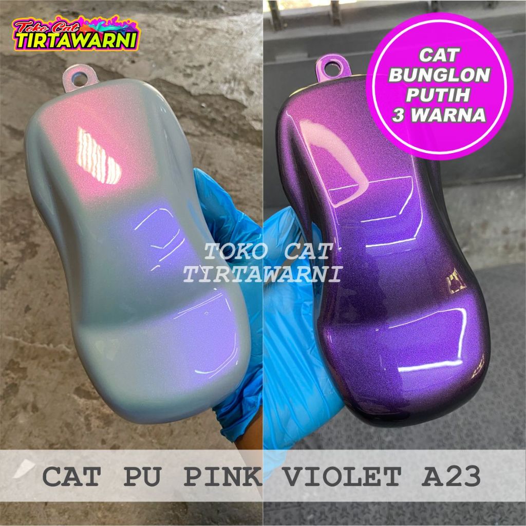 CAT BUNGLON PUTIH HEMAT PINK VIOLET A23