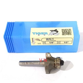Mata Router Round Over Bit 6 mm ( 1/4×1/2×R 6.35mm )/ Profil Router Bit Tiger