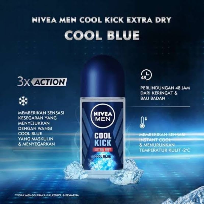 NIVEA MEN Nivea Deodorant Roll On Men Kick Cool 50ml