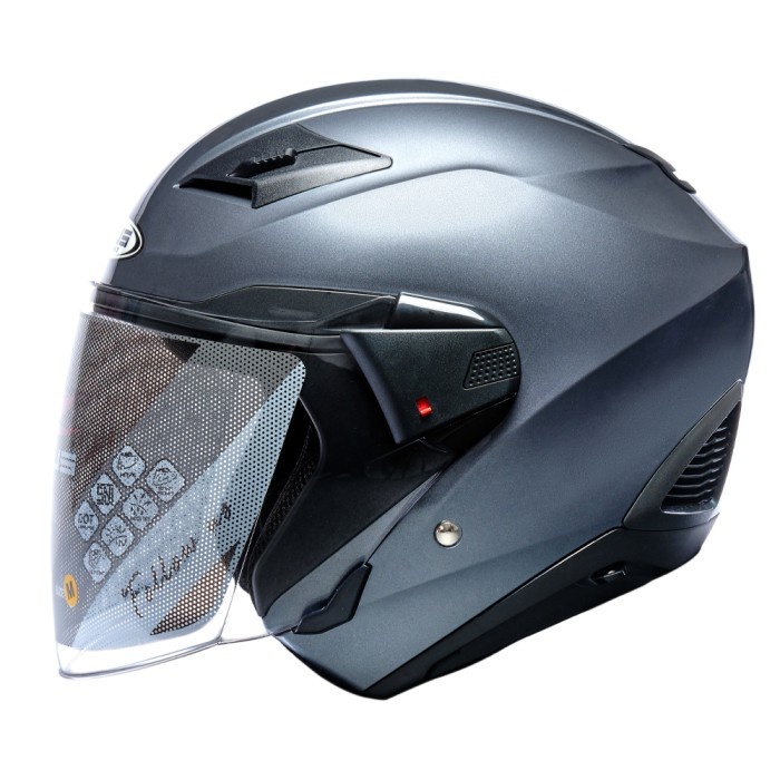 Helm Full Face Modular Zeus 611c Titanium