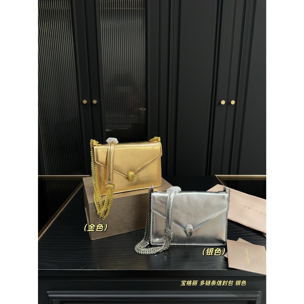 Bvlgari original hardware women's shoulder crossbody bag