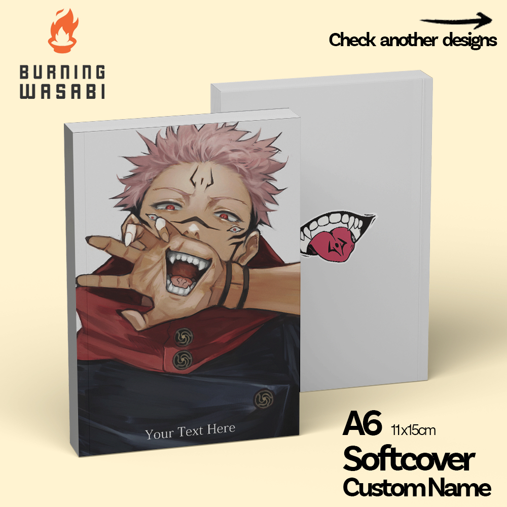 

Buku Saku Pocket Notebook Sukuna Jujutsu Kaisen Softcover Custom Nama Anime Diary A6 Polos