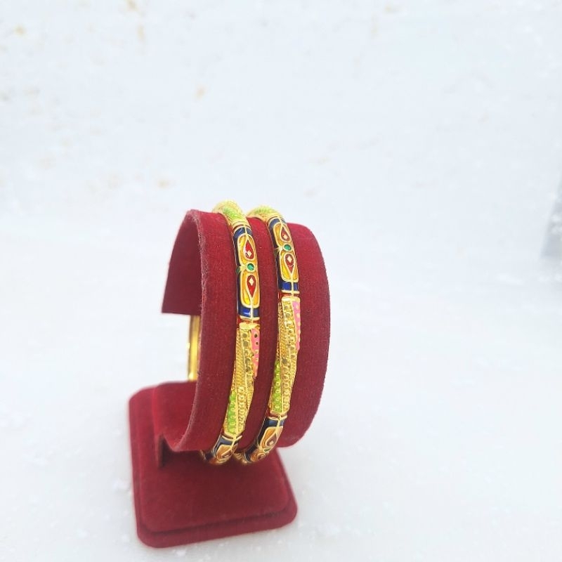 Gelang Keroncong Kecil Model Dubai Bahan lapisan emas Pengganti emas asli