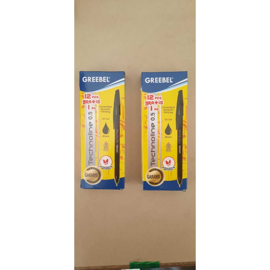 

Pulpen Hitam Greebel TechnoLine 1 Box isi 12 Pcs / 1 Pcs