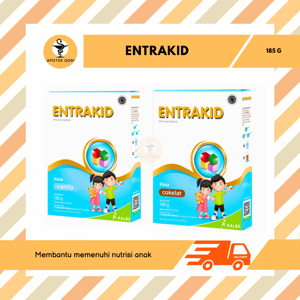 

ENTRAKID VANILA COKLAT 185 G / NUTRISI LENGKAP UNTUK ANAK