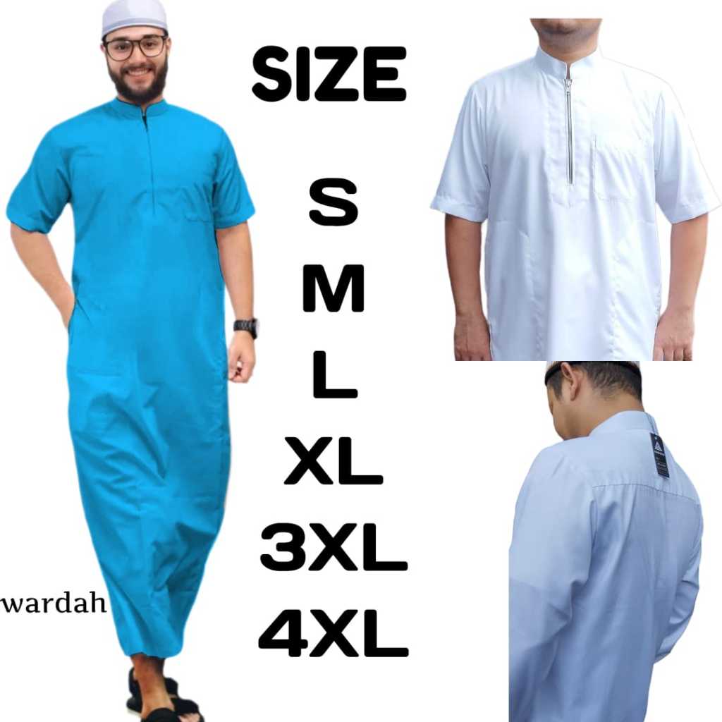 jubah pria terbaru super adem model arab polos/gamis pria 2025 / Baju gamis laki laki terbaru 2025