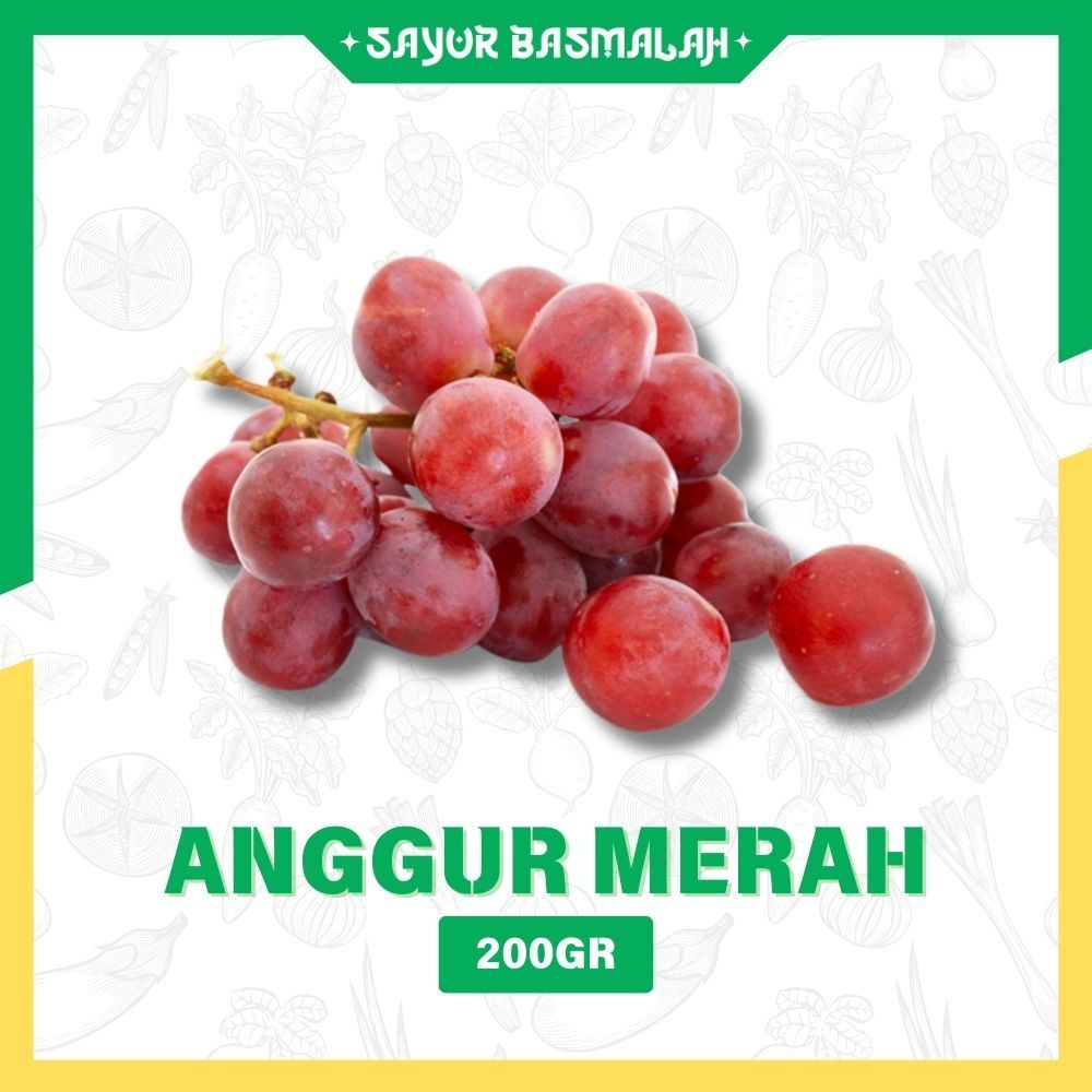 

Buah Anggur Merah 200gr - Sayur Basmalah