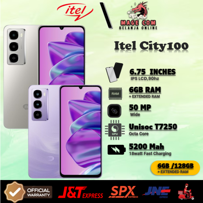 ITEL City 100 [6/128 GB] Garansi Resmi ITEL Indonesia