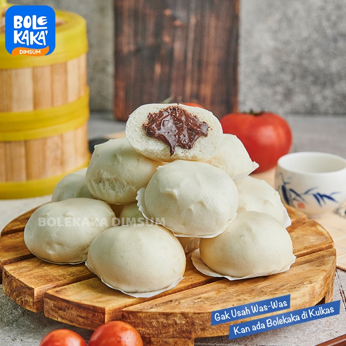 

Bapao Cokelat isi 25 pcs Hapipao Bolekaka Dimsum Kramat Jati