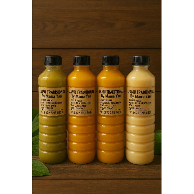 

MINUMAN HERBAL / JAMU MAMA YANI KUNYIT ASAM,KUNYIT LUNTAS,KUNCI SIRIH,BERAS KENCUR,BUNGA MACAN KERA KEMASAN BOTOL 500ML