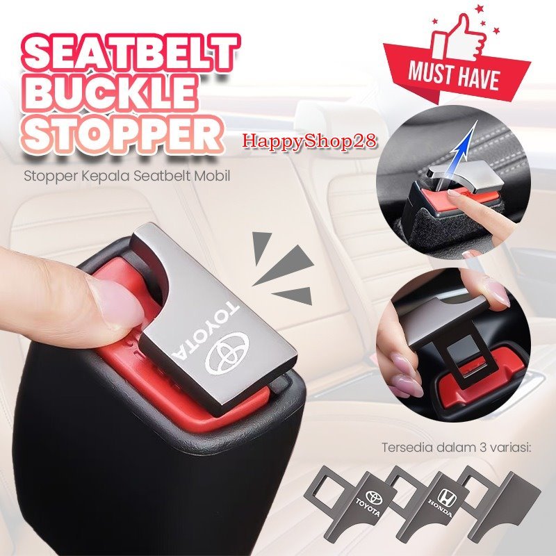 Safety Seat Belt Buckle Alarm Buzzer Stopper Colokan Seatbelt Mobil / Penutup Lubang Seatbelt