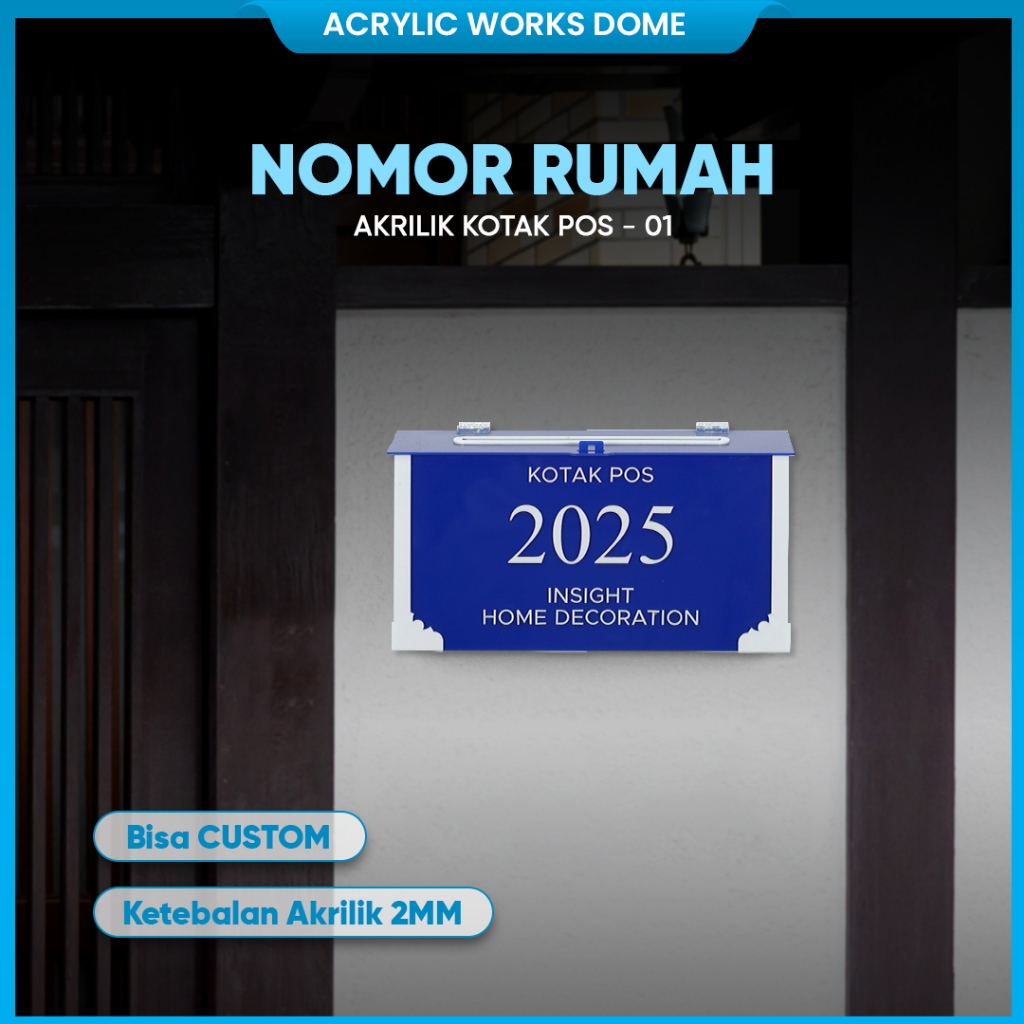 

Nomor Rumah Akrilik Model Kotak Pos KP-01