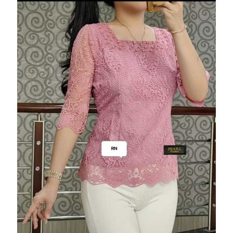 ogeklana_Kebaya Brokat Premium Model CANTIKA Terbaru Kebaya Brokat Formal Atasan Kebaya