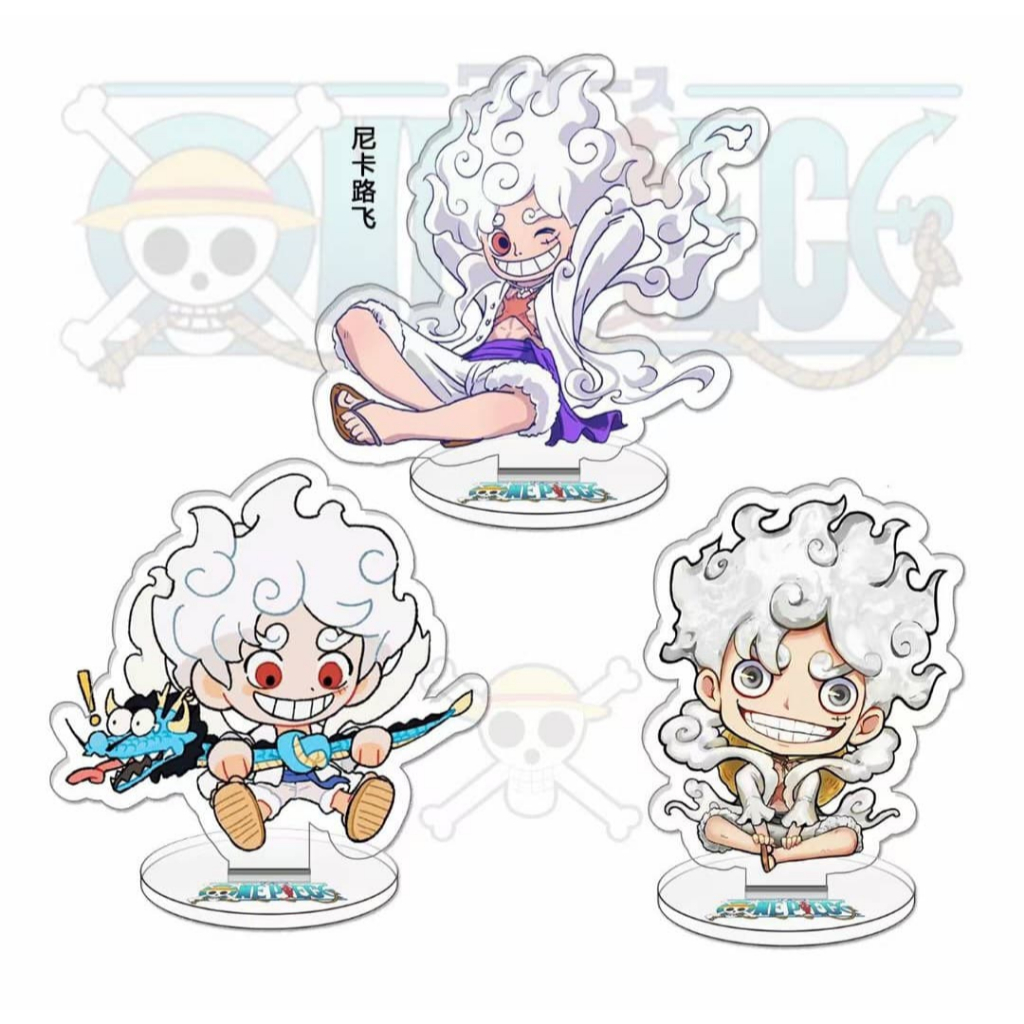 Mini Standee Akrilik Anime One Piece Luffy Zoro Sanji Sabo Ace Gear 5