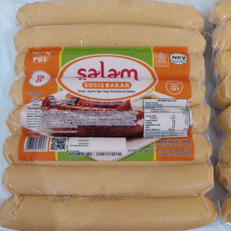 

TERBARU EXP 2026 SOSIS SALAM BAKAR JUMBO ISI 8 PCS BERAT 600 GRAM