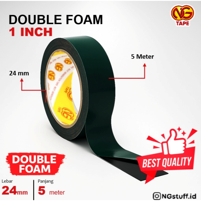 

Double Tape Busa Double Foam tape NG TAPE 1 Inch x 5 M ( Pcs )