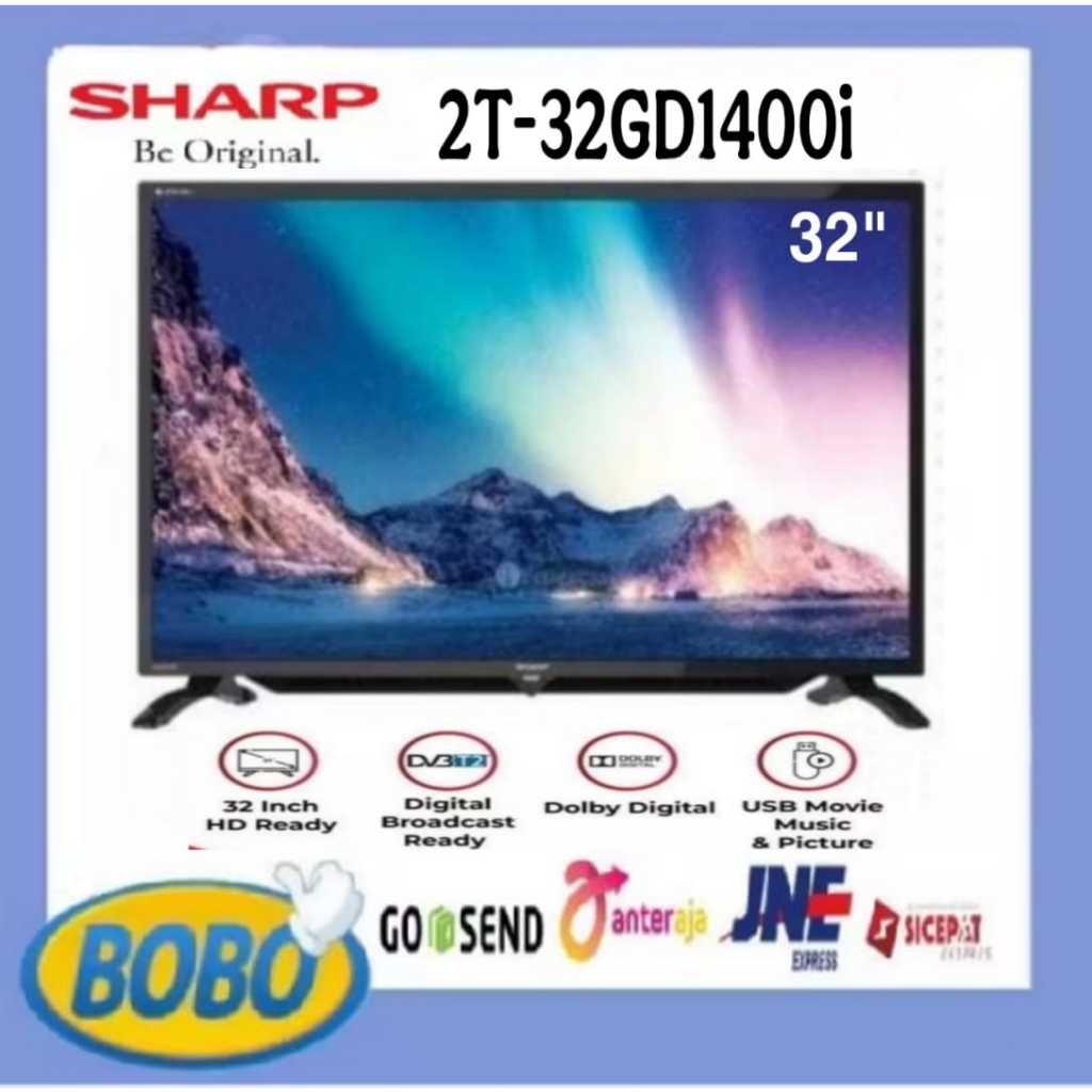 SHARP C32GD1400i LED TV 32 Inch - DIGITAL - HDMI - USB MOVIE - (GARANSI RESMI)