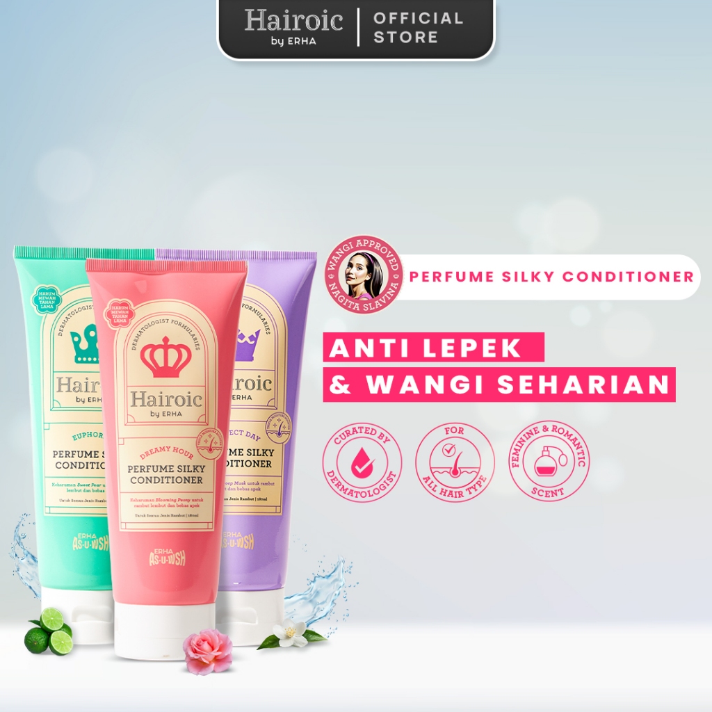 Hairoic by ERHA Conditioner Rambut Vitamin E & C & B5 (Panthenol) Triple Shaft Protection 180ml - Ko