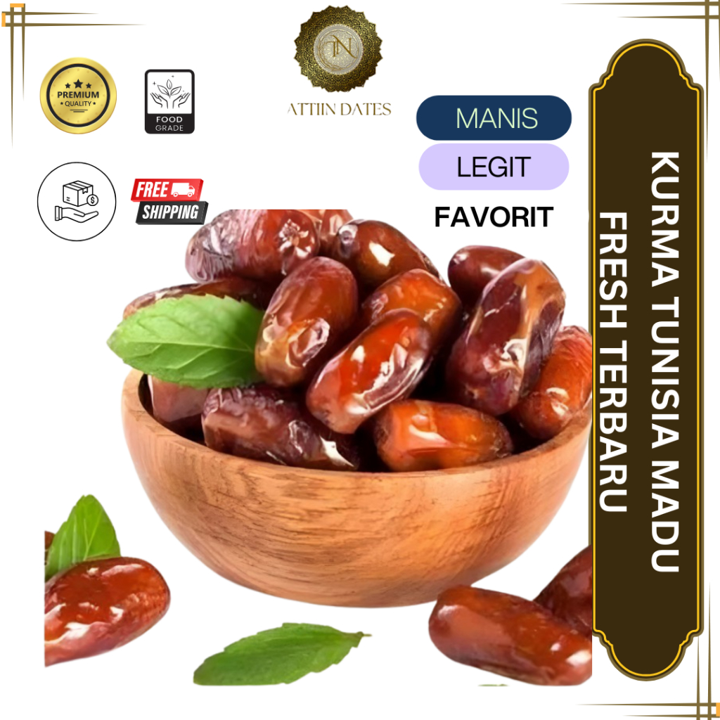 

KURMA TUNISIA MADU / KURMA DEGLET NOUR / KURMA KRENYES MANIS / KURMA MENGKEL/ OLEH OLEH HAJI DAN UMROH
