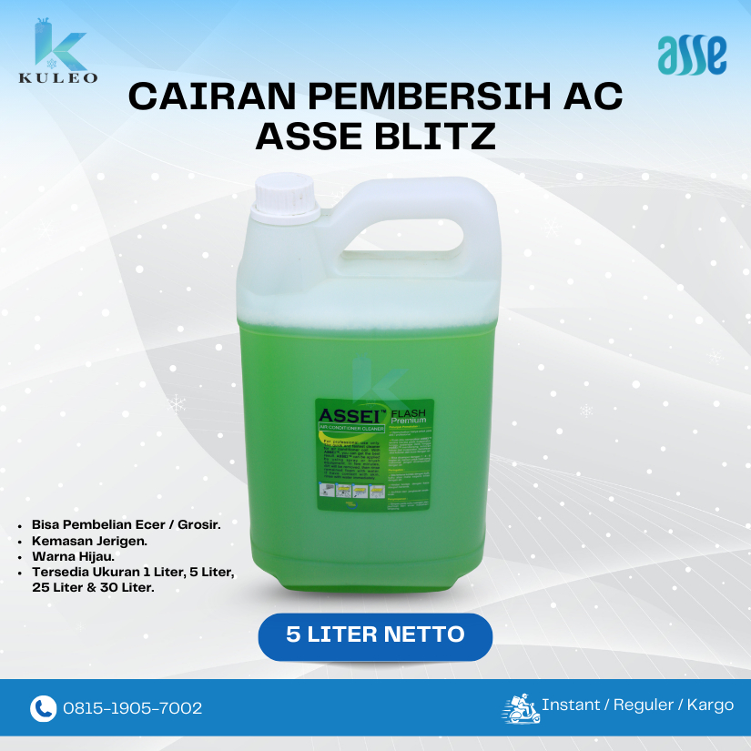 ASSE FLASH 5LITER / CAIRAN PEMBERSIH AC / Air Conditioner | HIJAU