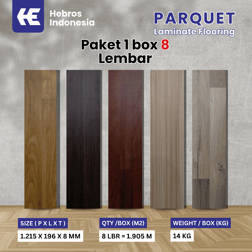 KENDO PARQUET Laminated Flooring Lantai Kayu 8mm Parket Parkit Parquet Klik Premiums High Quality