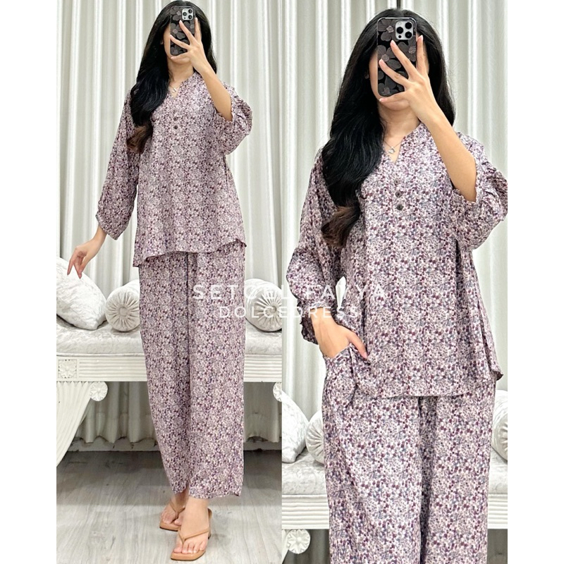 RB Daster Arab Dolce FAYYA Baju Setelan Daster Setelan Rayon