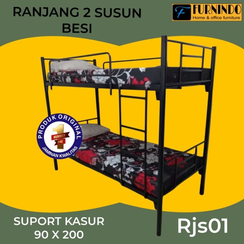 Ranjang 2 susun ranjang tingkat ranjang sorong besi