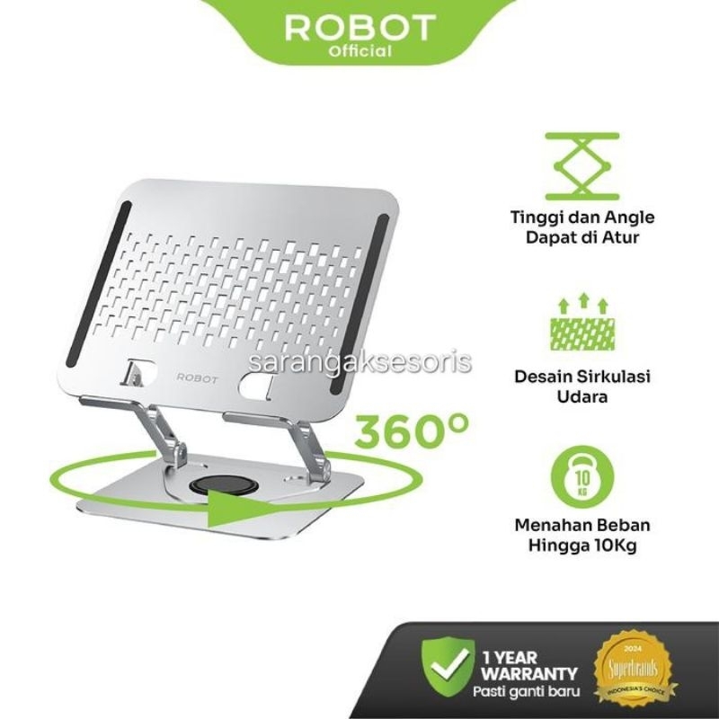 Robot RT-LS06S Stand Cooling Laptop Macbook Rotate Liftable Foldable Holder Notebook LS06S