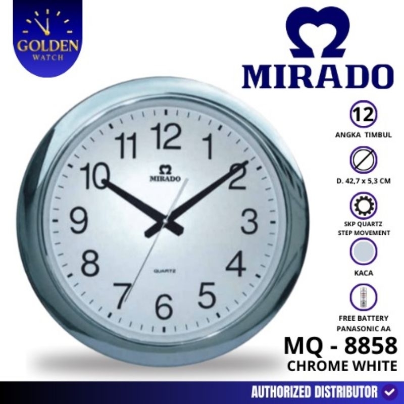 Jam Dinding Mirado MQ 8858 WH/CH/WH/UR/Mirado asli#Mirado original#Jam Mirado Dinding#Jam Mirado Din